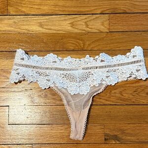 Victoria's Secret Cream Lace Trim Panties